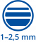 šířka stopy 1–2,5 mm